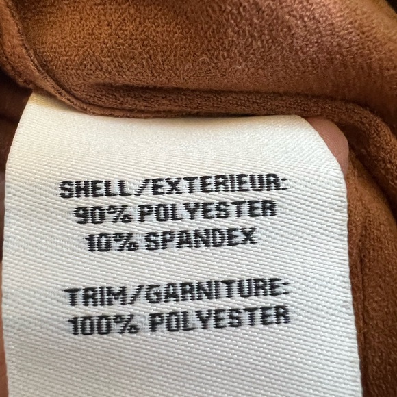 Bagatelle Collection Faux Suede Draped Waterfall Jacket 2X Brown Open Front Boho - Picture 5 of 6